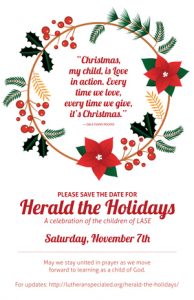 Herald the Holiday Save the Date for November 7, 2020